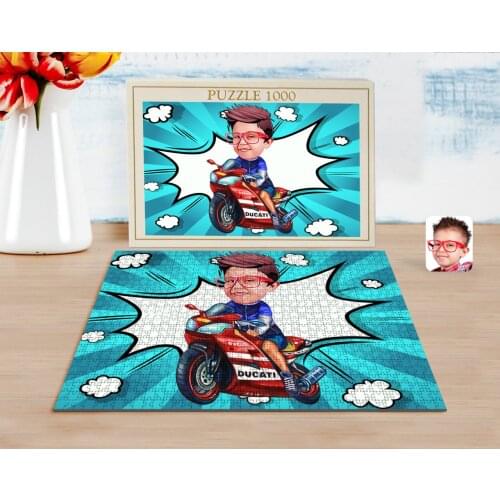 Tailor-made Biker Caricature of 1000 Piece Professional Puzzle-1