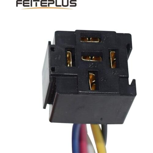 H4 5Pin Car Headlight Fog Light Female Socket Extension Plug Pigtail Ceramic Plug Connector With Wiring Harness