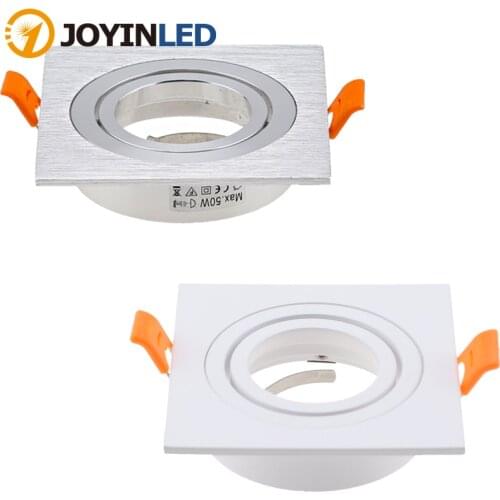 Round Sqaure Adjustable Recessed LED Ceiling Spotlight Frame GU10 MR16 Fixtures Holder LED Spot Light MR16 Light Bases Fitting