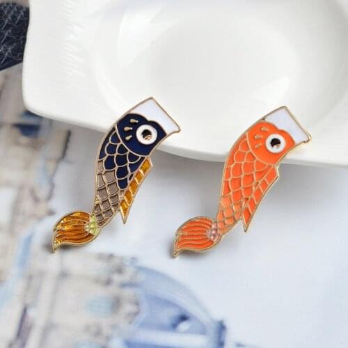2019 metal Japanese-style Carp flag Carp festival Boy festival Brooch T-shirt Pin Buckle Badge Fashion Gift bag hat accessories