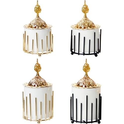 Ceremic Incense Burner Metal Ceramic European Style Home Office Decoration