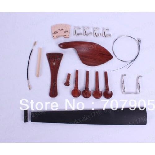 New 3 set violin Parts 4/4 Rosewood,String tuner Bridge Fingerboard Soundpost