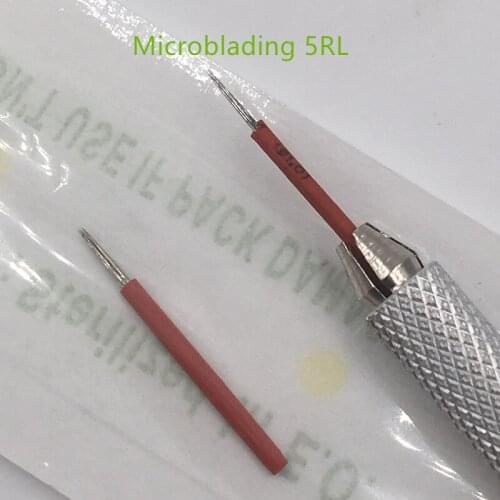 New 5RL Manual Needles For Fog Microblading 3D Eyebrow Permanent Makeup Good Quality Handmade Tattoo Pen Needles 50pcs /bag