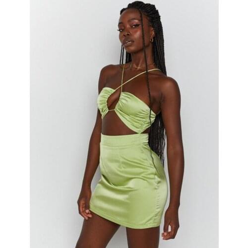 New Womens Temperament Commuter Sling Wrapped Chest Open Back Solid Color Dress Women Sexy Elegant Party Dress Female