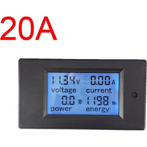0 to 20 a DC LCD display DC multifunction meter Wh , kWh ,ampere ,voltage,power,Energy meter, DC multifunction panel meter
