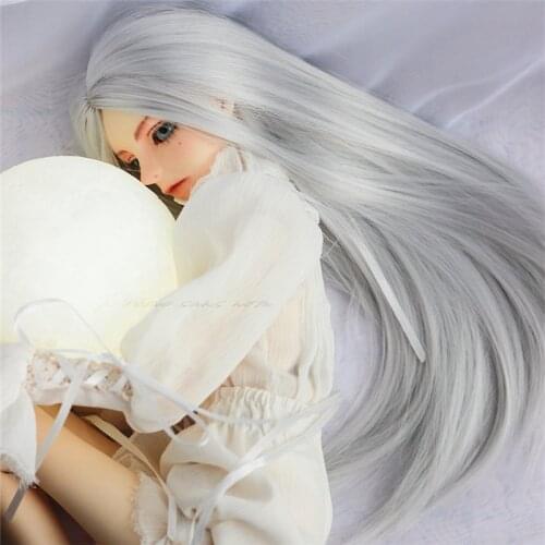 BJD Wig 1/6 1/4 1/3 Doll Hair Center Part Long Straight Male Female Chinese Korean Ancient Style Accessories Ready Stock