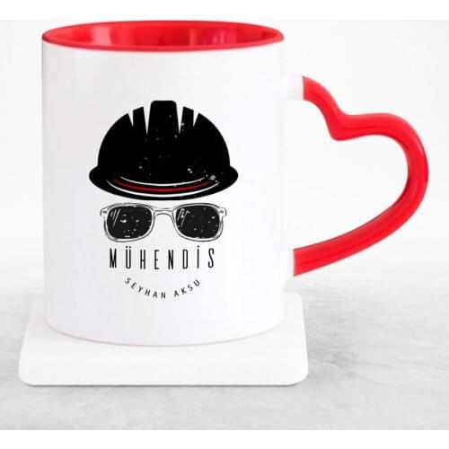 Personalized Professional Engineer Red Heart Mug Cup-4