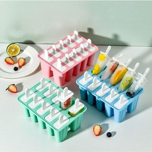 Silicone Ice Cream Mold Homemade Popsicle Molds Freezer Juice Ice Cube Tray Popsicle Barrel Maker Mould Popsicle Mold Reusable
