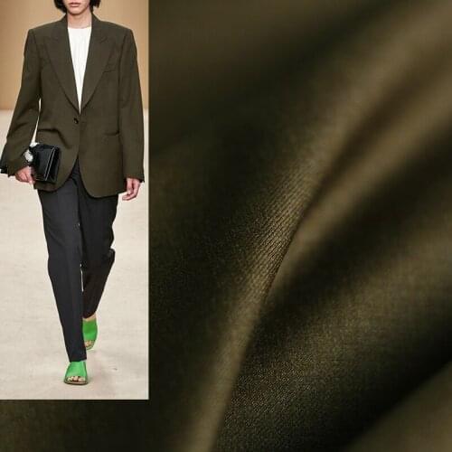 Red Raspberry Light Coffee Twill Worsted Wool Fabrics Garment Materials Women Suits Pants DIY Sewing Tailor Cloth Freeshipping