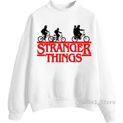 Stranger things 3 hoodie women’s sweatshirt turtleneck white hoody pullover autumn winter warm hoodies graphic sweatshirts