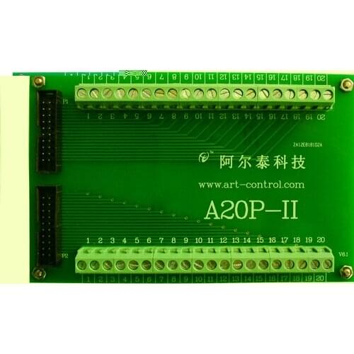 Universal cable terminal board breakout for double 20-pin cable 16-channel input/output connection, with 20 Pin cable