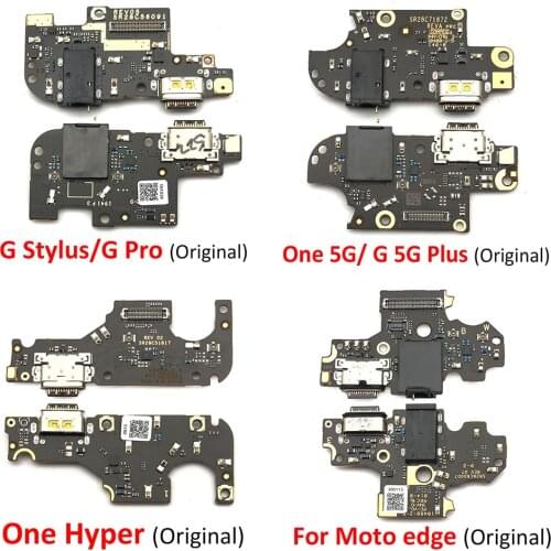 USB Micro Charger Charging Port Dock Connector Microphone Board Flex Cable Original For Moto G9 Power G Stylus Pro One 5G G E7