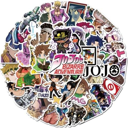 10/30/50Pcs Jojos Bizzare Adventure Stickers Motorcycle Car Luggage Laptop Bicycle Skateboard Anime Notebook Stationery Stickers