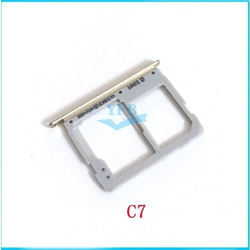 10pcs For Samsung Galaxy C5 C5000 C7 C7000 SIM Card Reader Sim Tray Slot Holder Replacement Repair Spare Parts