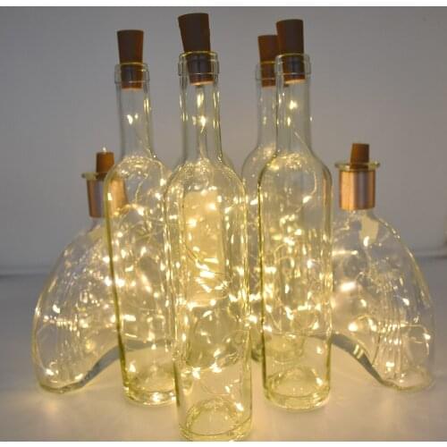 20 LED Wine Bottle Lights with Cork, 2M Cork Lights Fairy Mini String Lights for Liquor Bottles Crafts Party Wedding Decoration