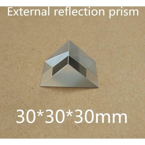 30x30x30mm 30*30*30mm Right Angle K9 Triangular slope External Reflecting Prism Lens coating with silver-plated