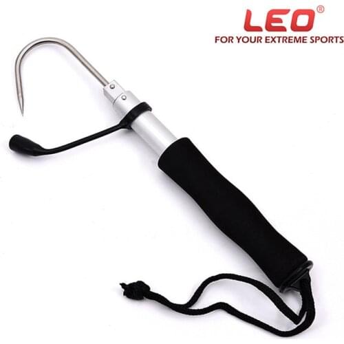 60/120cm Professional Telescopic Fishing Gaff Hook Retractable Stainless Steel Ice Sea Fishing Spear Hook Tackle