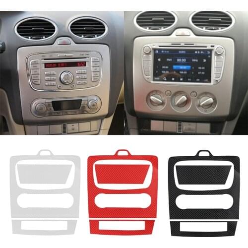 Car 3D Carbon Fiber Car AC Console Protector Sticker AC Protection Sticker car decoration car decor