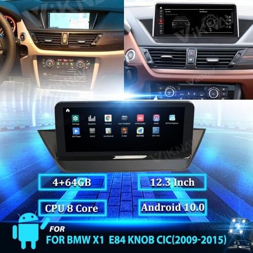 12.3inch Android 10.0 Car Radio For BMW X1 E84 CIC Knob 2009-2015 GPS Navigation Car DVD Multimedia Player auto Stereo Carplay