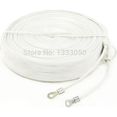 Free Shipping 220V 400W Insulated Double Way White Glass Fiber Band Heating Heater 4Meters