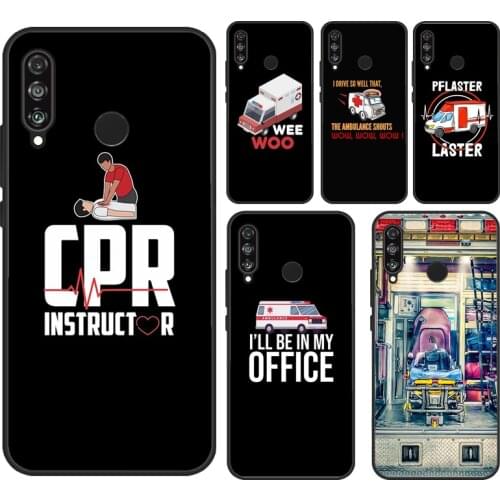 Paramedic Ambulance Wee Woo Case For Huawei P20 P40 Lite Mate 20 10 Lite P30 Pro P Smart 2021 2019 Back Cover Coque