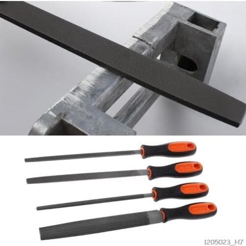 Wood Rasp 8" Steel File Carving Round Semi-circular Triangle Square Shape File Woodworking Craft Handle Tool