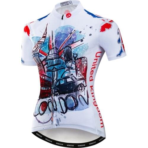 Cycling jersey Women Bike jerseys MTB Top Maillot Pro Team Summer racing Road Mountain sports shirt Breathable England