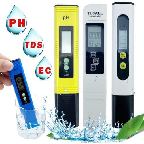 PH Meter Digital LCD Pen EC Tds Meter Water PH Pool Tester Aquarium PH Test Automatic Calibration Phmetro Water Quality Analyzer
