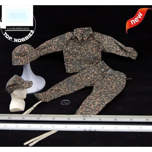 1/6 Scale Military WWII German Army Pea Gendarmerie Jacket Coat Pants Suit Camouflage Clothes Fit 12 Inch Soldier Action Figure