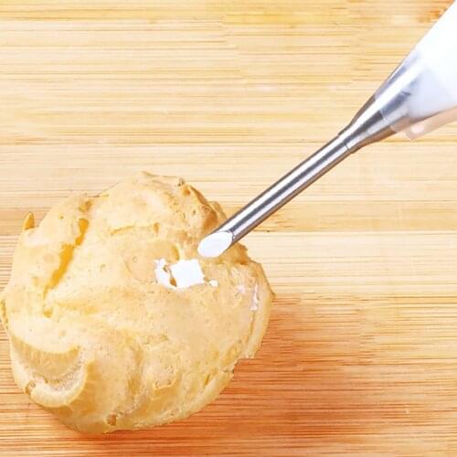 Stainless Steel Nozzles Tips Dessert Cream Butter Cupcake Doughnut Filler Tool Puff Flower Mouth Pointed Flower Mouth Cake Tools