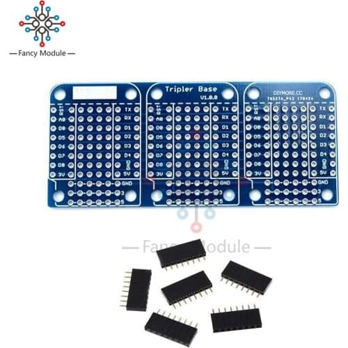 Tripler Base V1.0.0 Shield for WeMos D1 Mini ESP8266 Dual Sided Expansion Board for Arduino