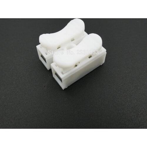 20pcs/lot 2p G7 Spring Wire Quick Connector Splice With No Welding No Screws Cable Clamp Terminal 2 Way Easy Fit Led Strip CH-2