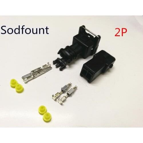 Free shipping 50 set EV1 Fuel Injector Plug Car Waterproof 2 Pin way Electrical Wire Connector Plug automobile Connectors