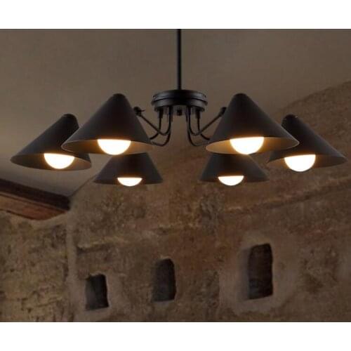 Retro style house penthouse chandelier restaurant cafe study creative personality chandelier light antique nostalgia GY74