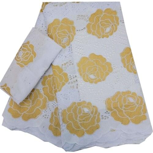 Swiss lace fabric 2021 Embroidery African lace fabrics 100% cotton Dry lace Swiss voile lace in Switzerland HL-135