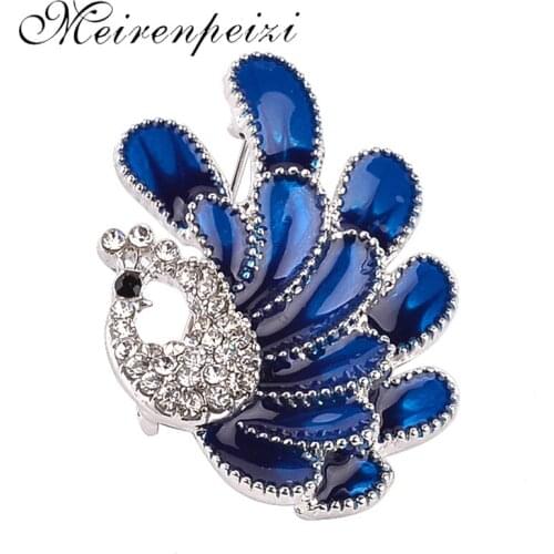 Blue peacock pins brooches crystal Cartoon animal Pin bee Elephant pink cat brooch Lizard turtle boat Crown violin treble clef