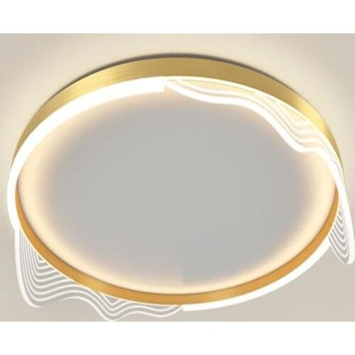 Led Bedroom Golden Lustre Ceiling Lamp Indoor Decoration Simplicity Acrylic Chandelier Lighting Fixtures for Living Room Study