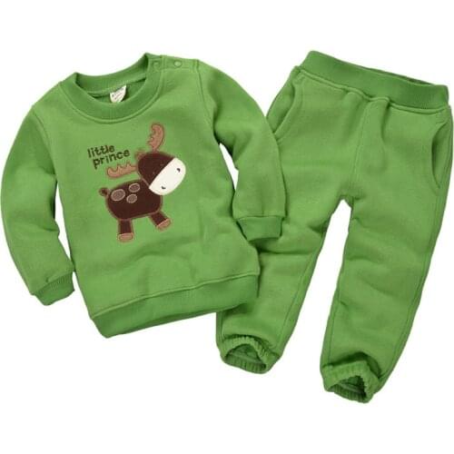 Spring Autumn Girls Clothes Set Cartoon Embroidery Boys Sports Suit 1-5 Years Kids Tracksuit Baby Girls Sweatshirt Pants Outfit