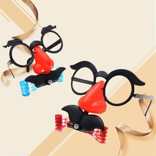 Tricky Creativity Blowing Beard Staring Funny Glasses Blowing Dragon Whistle Toy Horn