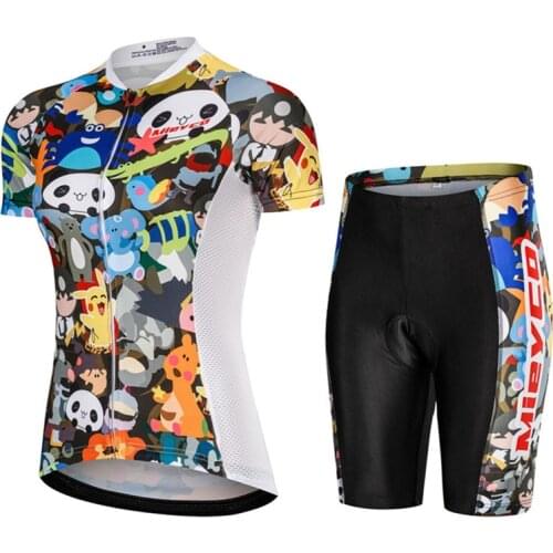 Women Cycling Clothing Ropa Mujer Verano 2021 Short Bike Jersey MTB Anti-UV Ciclismo Bicycle Uniforme Maillot Quick Dry 5D Pad