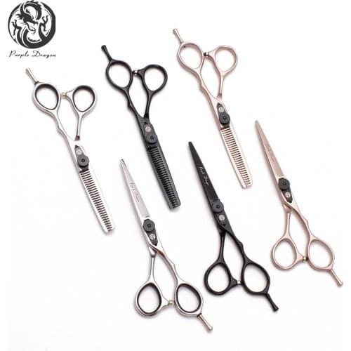 1Pair 6" 17.5cm Stainless Purple Dragon Cutting Shears Thinning Scissors Hair Scissors Professional Hairdressers Scissors Z9015