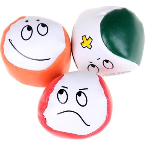 1pc Kid Toy Gift Face Expression cute Juggling Balls Learn To Juggle Beginner Kit