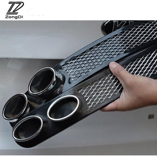 ZD 2X Car 3D Cool Auto carbon Exhaust Stickers for Mercedes Benz W203 W204 W211 Volvo S60 XC90 XC60 S80 Subaru Forester XV 2017