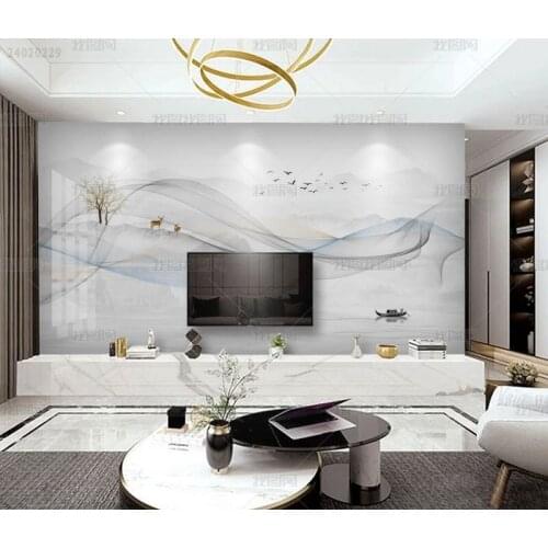 3D modern simple luxury Landscape Painting Wallpaper bedroom living room sofa TV decoration background wall mural Self Adhesive