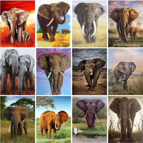 Diy Elephant 5D Diamond Painting Full Square drill Mosaic Animals Diamond Embroidery Cross Stitch Kits Home Decor Wall Art Gift