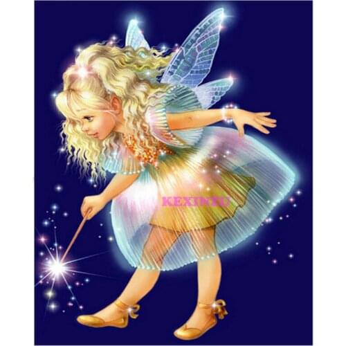 Diamond painting full square 5d Cross Stitch Embroidery -Butterfly Angel-handcraft work Mosaic Wall Sticker Home Decoration Kits