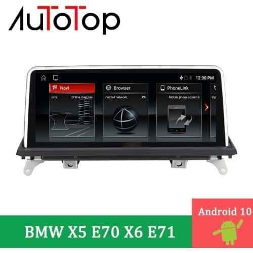 AUTOTOP Car Multimedia Android 10.0 ForBMW X5 E70 X6 E71 2007-2013 CCC/CIC System Car PC Stereo Autoradio Navigation Bluetooth
