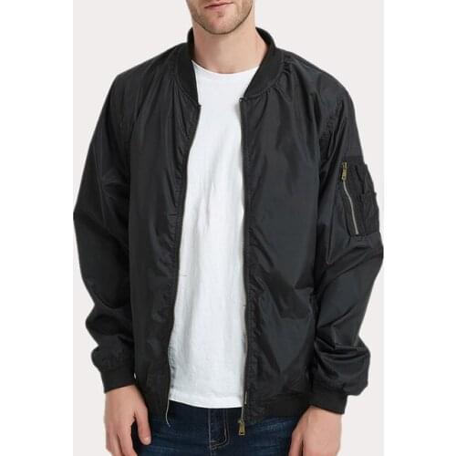 Baseball uniform jacket men autumn new aviator coat Plus Size fashion Casual loose Multi-pocket Long Sleeve outerwear thin