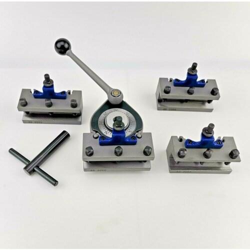 Quick Change Tool Lathe Swing Dia.150~300mm QCT Post Turret Kits include 1pcs tool post+4pcs Tool Holders TOOA1