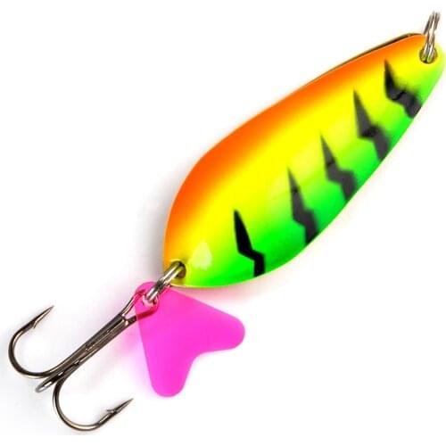 FTK Metal Fishing Lure 24g 30g 35g 42g Double Spoon Lure With Treble Hook Jigging Hard Bait For Pike Carp Fishing